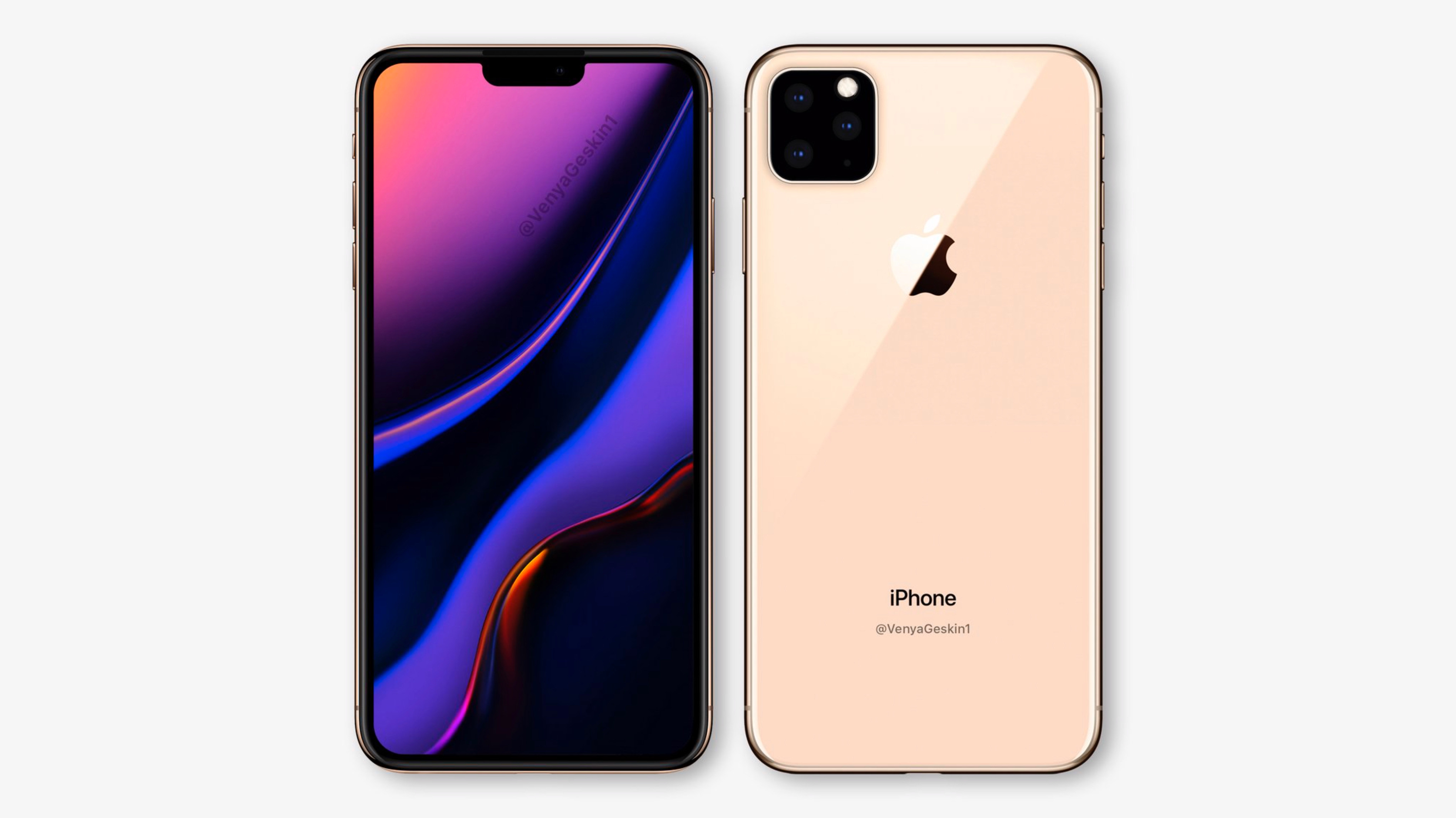 2019 model iPhone'un konsept tasarımı. 