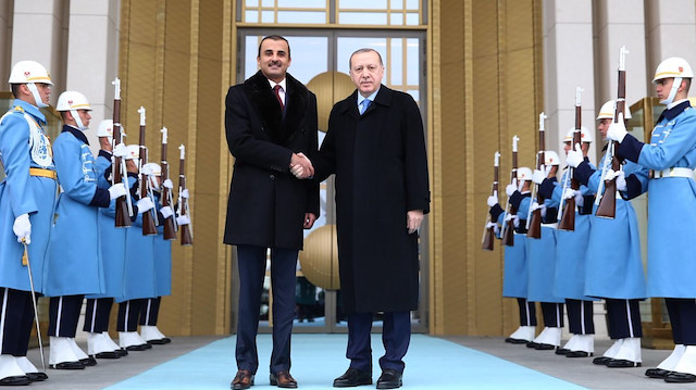 Katar Emiri Şeyh Temim bin Hamed Al Sani - Cumhurbaşkanı Erdoğan.
