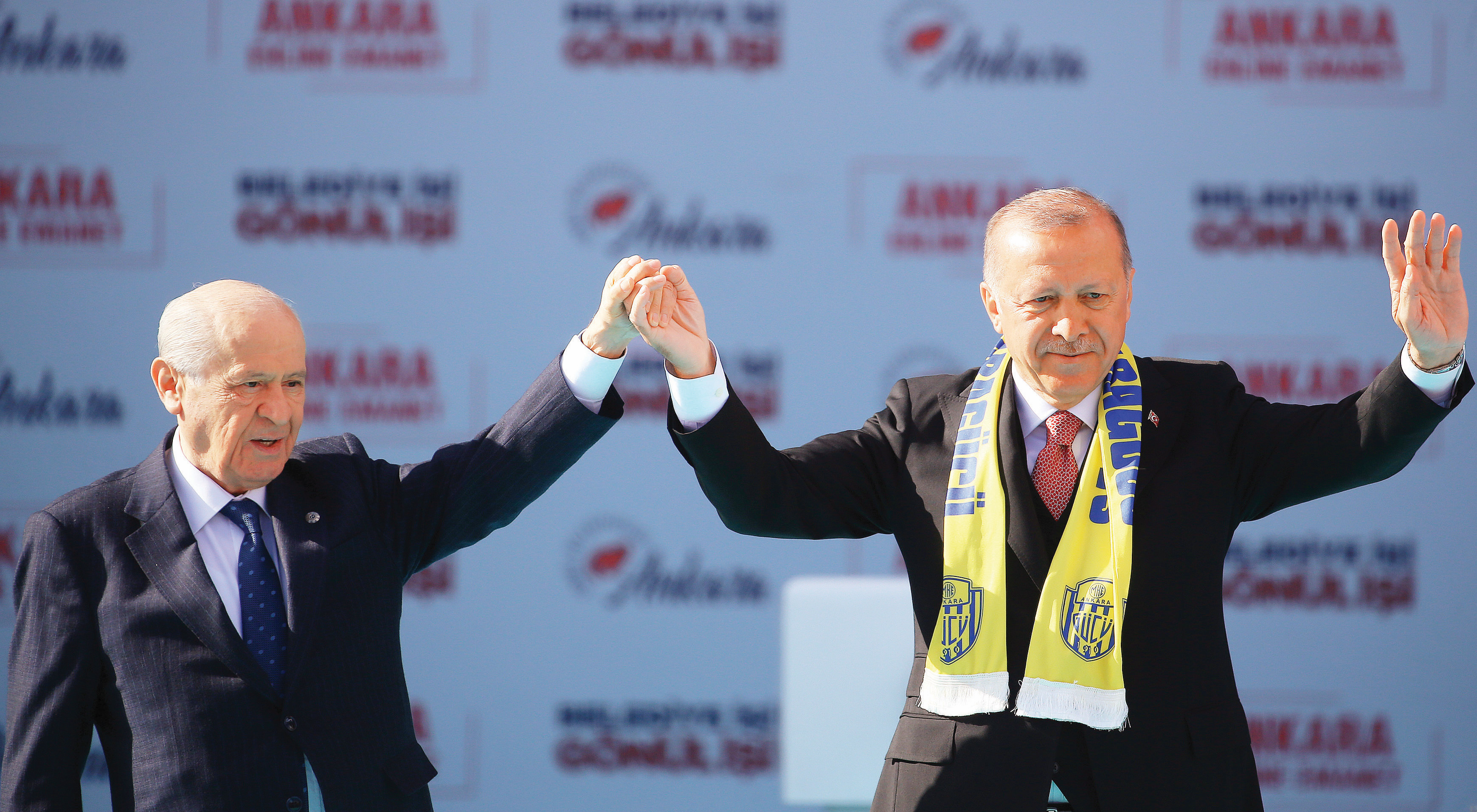Devlet Bahçeli ve Recep Tayyip Erdoğan