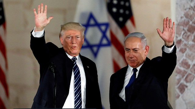  U.S. President Donald Trump and Israeli Prime Minister Benjamin Netanyahu 