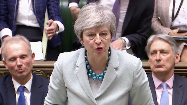 Arşiv: İngiltere Başbakanı Theresa May, parlamentoda konuşma yapıyor.
