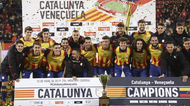 Katalonya, birçok ünlü futbolcunun da kadroda olduğu karşılaşmada Venezuela'yı 2-1 mağlup etti.