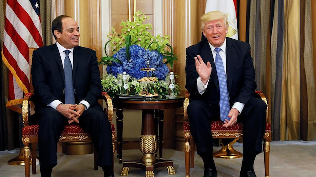 ABD Başkanı Trump ile Mısır'ın darbeci cumhurbaşkanı Sisi