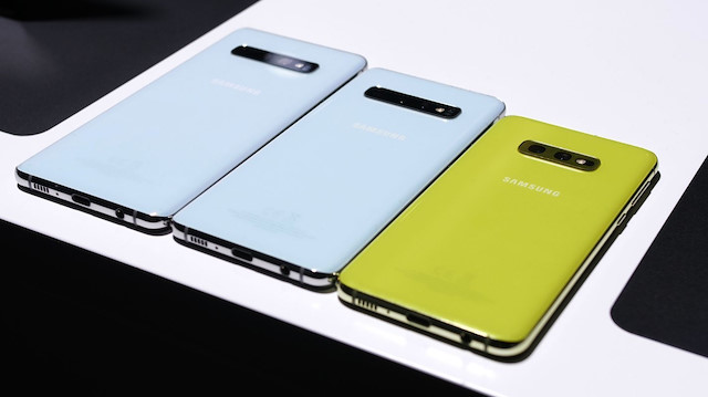 Samsung Galaxy S10 serisi.