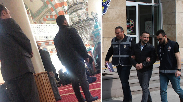 Saf tutan cezaevi firarisi polisin dikkati sayesinde cami çıkışı yakalandı.
