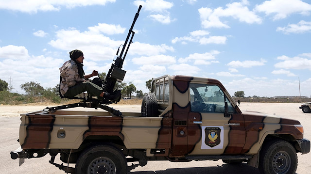 A member of Libyan National Army (LNA), commanded by Khalifa Haftar