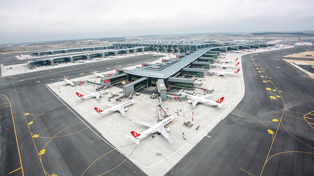 İstanbul Havalimanı'ndan pazar günü toplam 307 seferde 65 bin 466 kişi yolculuk yaptı.