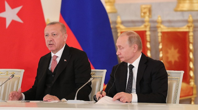 Cumhurbaşkanı Erdoğan ve Rusya Devlet Başkanı Putin, ortak basın toplantısı düzenliyor