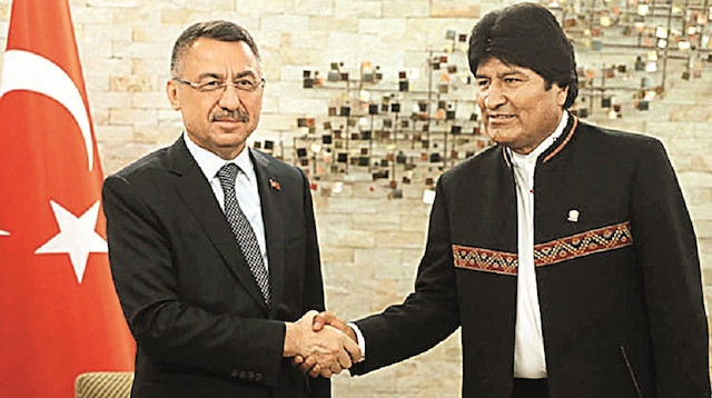 Cumhurbaşkanı Yardımcısı Fuat Oktay Ocak ayında Evo Morales ile bir araya gelmişti.