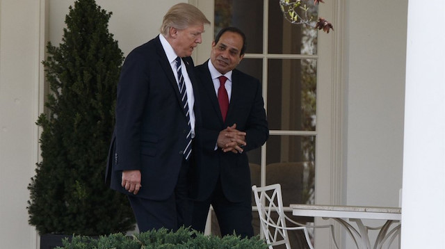 ABD Başkanı Donald Trump ve Abdulfettah es-Sisi.