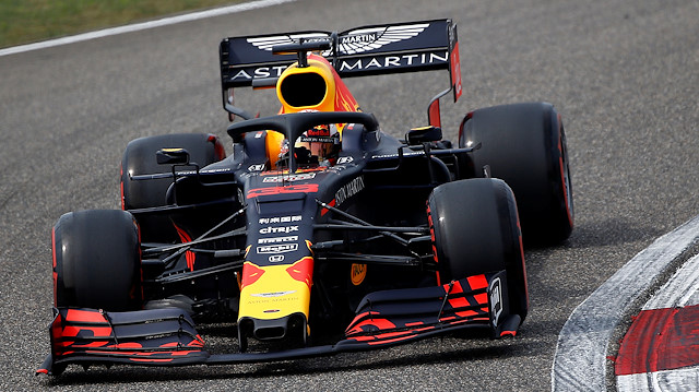 Red Bull's Max Verstappen in action during qualifying 