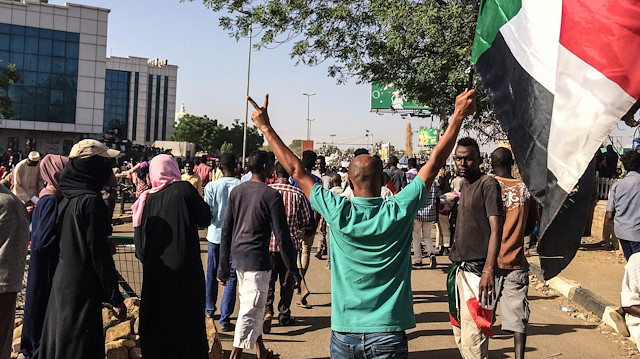 Sudan'daki gösteriler.
