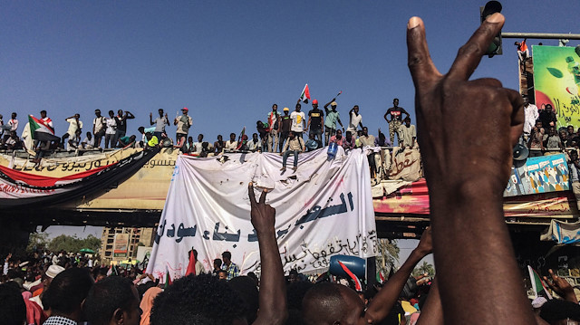 Sudan'daki gösteriler.