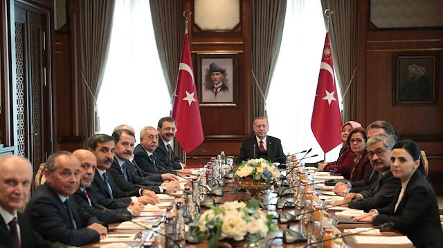 أردوغان يستقبل الأعضاء الأتراك في اللجنة الاستشارية التركية الأوروبية