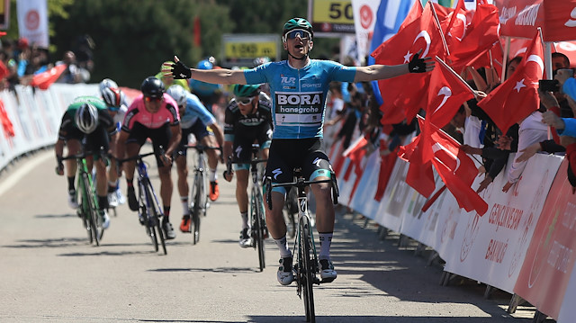 Sam Bennett sprinted to victory in the second stage of the Cycling Tour of Turkey 