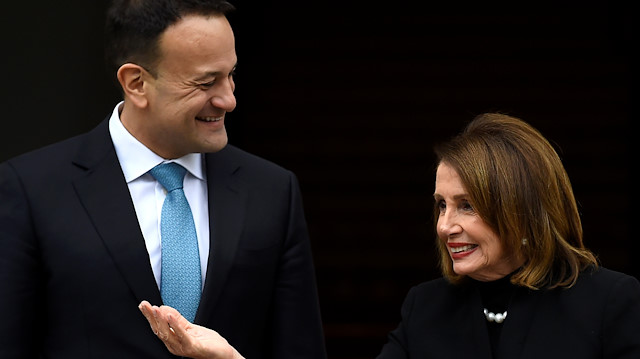 U.S. House Speaker Nancy Pelosi and Ireland's Prime Minister (Taoiseach) Leo 