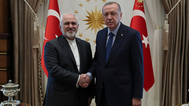Turkish President Tayyip Erdoğan meets with Iranian Foreign Minister Mohammad Javad Zarif 