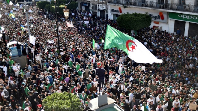 Hundreds of people staged demonstrations in Algiers on Friday