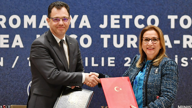 Ticaret Bakanı Ruhsar Pekcan, Türkiye-Romanya 1. Dönem JETCO Protokolü İmza Töreni ile Türkiye-Romanya İş ve Yatırım Forumu kapanış oturumuna katıldı.