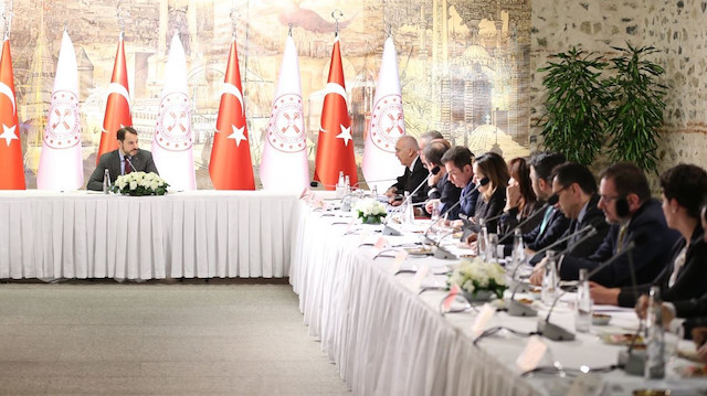 ​Hazine ve Maliye Bakanı Berat Albayrak'ın bankacılık sektörünün önde gelen isimleriyle yaptığı toplantı.