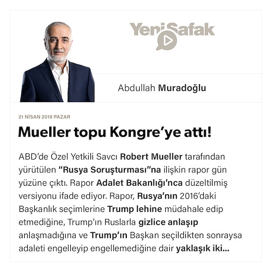 Mueller topu Kongre’ye attı!