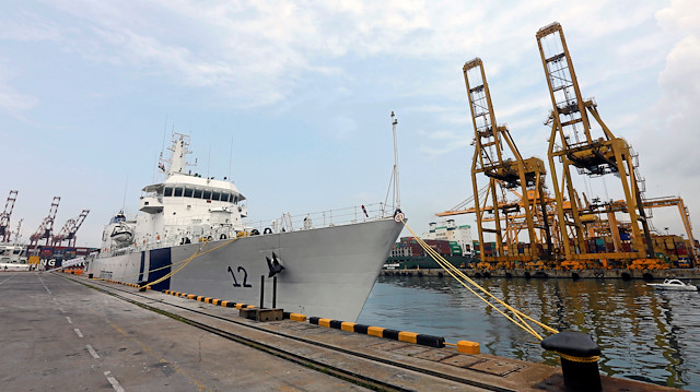 File photo: Indian Coast Guard Ship (ICGS) Shoor is seen at the Colombo port 