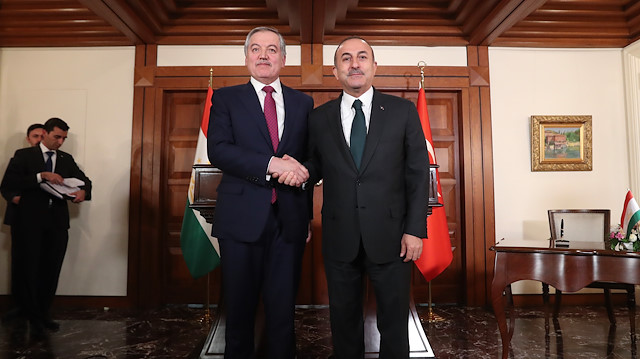 Dışişleri Bakanı Mevlüt Çavuşoğlu, Tacikistan Dışişleri Bakanı Sirojiddin Muhriddin
