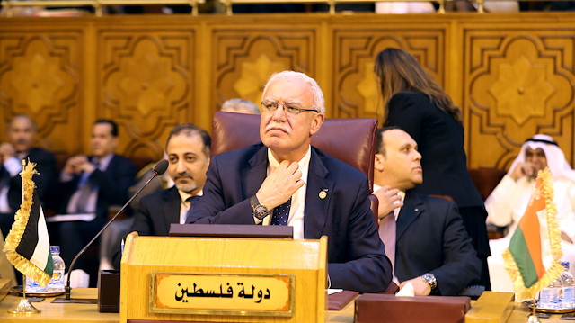 Palestinian Minister of Foreign Affairs Riyad Al Maliki attends the Arab League's foreign ministers meeting to discuss unannounced U.S. blueprint for Israeli-Palestinian peace, in Cairo, Egypt April 21, 2019. REUTERS/Mohamed Abd El Ghany

