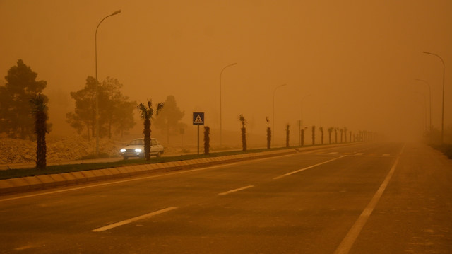 Toz bulutlarının etkili olduğu bir bölge. Fotoğraf: Arşiv.