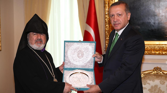 Patrik Genel Vekili Aram ve Cumhurbaşkanı Erdoğan.