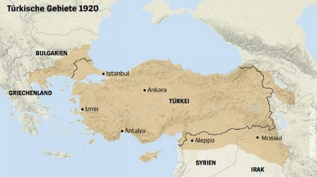 Türkiye topraklarının 1920 yılına ait haritasını okurlarına sunan dergi, yine aynı haritanın gerçekleşmesinden korkuyor. 