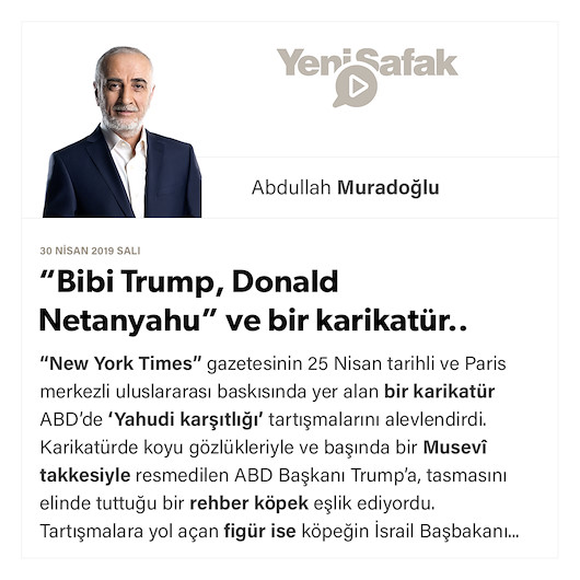 “Bibi Trump, Donald Netanyahu” ve bir karikatür..
