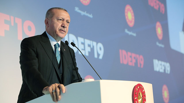 Cumhurbaşkanı Recep Tayyip Erdoğan IDEF'19'da konuştu.