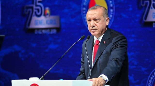 Cumhurbaşkanı Erdoğan TOBB Genel Kurulu'nda konuştu.