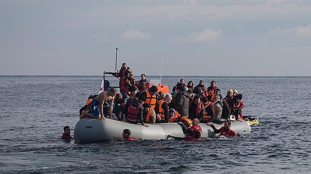 Göçmenleri taşıyan bot. Fotoğraf: Arşiv.