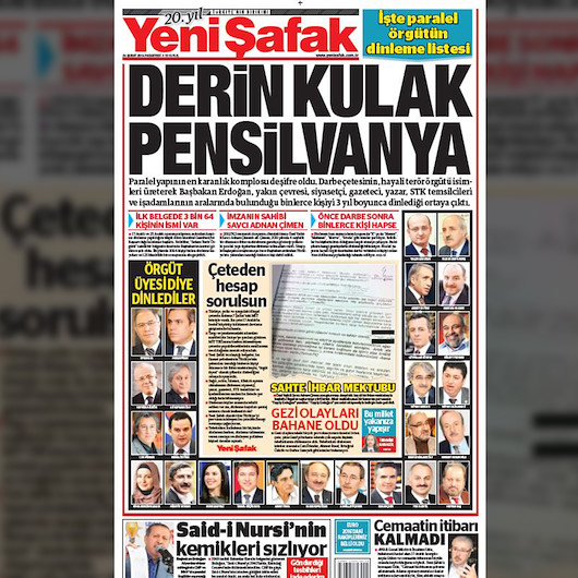 Türkiye ‘derin kulağı’
Yeni Şafak’tan öğrendi