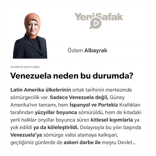 Venezuela neden bu durumda?