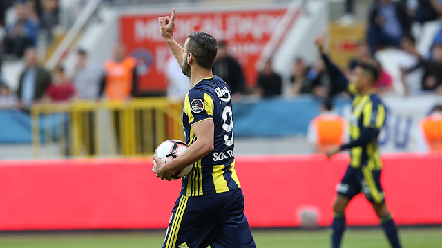 Soldado'nun gol sevinci.