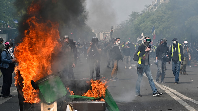 Labor Day and Yellow Vests protest in Paris

