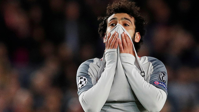 Soccer Football - Champions League Semi Final First Leg - FC Barcelona v Liverpool - Camp Nou, Barcelona, Spain - May 1, 2019 Liverpool's Mohamed Salah looks dejected REUTERS/Albert Gea