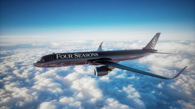 Four Seasons'un yeni uçağı.