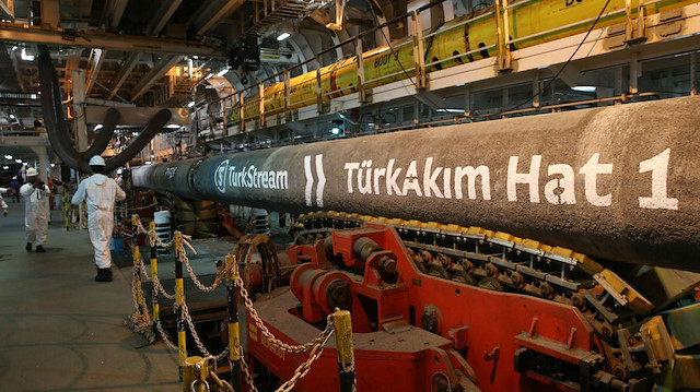 TürkAkım doğal gaz boru hattında çalışmalar devam ediyor.