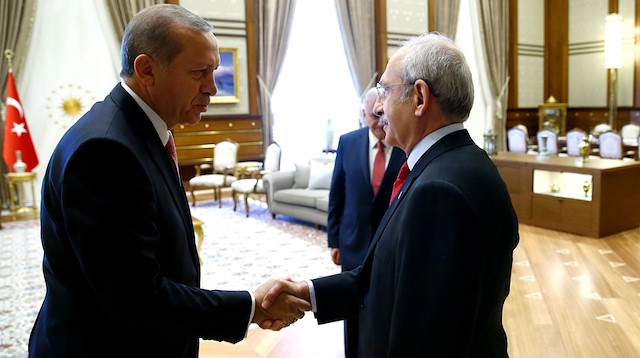 Cumuhrbaşkanı Recep Tayyip Erdoğan, CHP Genel Başkanı Kemal Kılıçdaroğlu