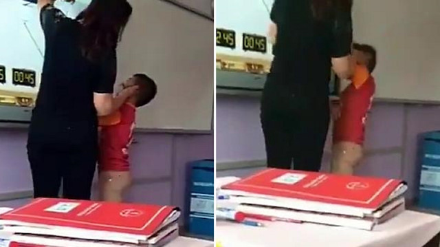 Öğretmenin, öğrenciye tokat atması başka bir öğrenci tarafından görüntülendi.