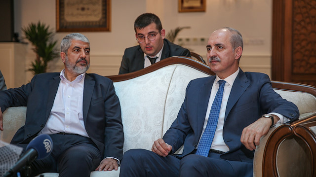 AK Parti Genel Başkanvekili Numan Kurtulmuş​ ile Hamas eski Siyasi Büro Başkanı Halid Meşal