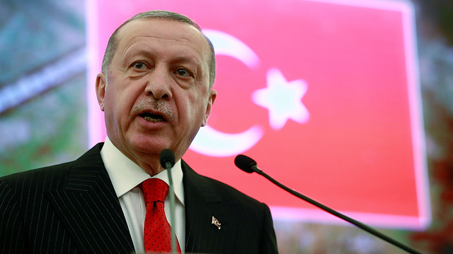Turkish President Tayyip Erdogan speaks at North Atlantic Council Mediterranean Dialogue Meeting in Ankara, Turkey, May 6, 2019. Murat Cetinmuhurdar/Presidential Press Office/