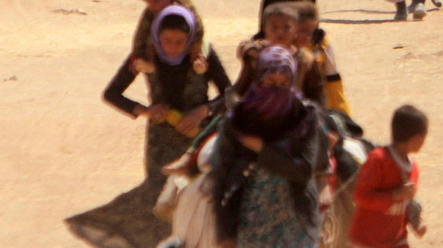Displaced people from the minority Yazidi sect