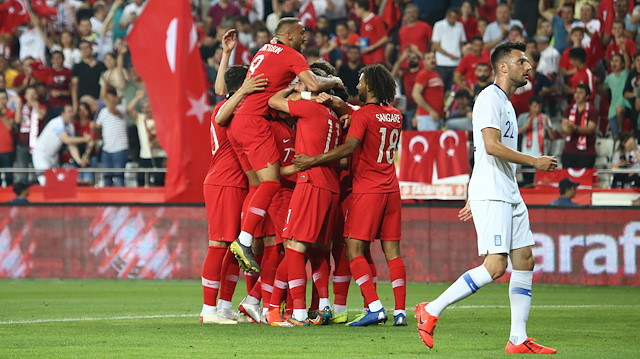 A Milli Takım başarılı performans sergilediği maçta, Yunanistan'ı rahat geçti