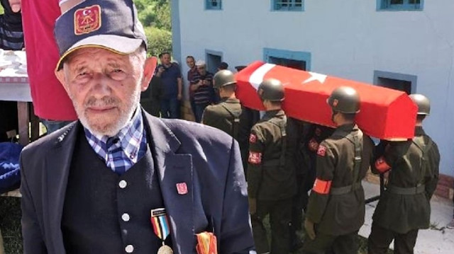 88 yaşındaki Kore Gazisi Hasan Kanat için askeri tören düzenlendi.