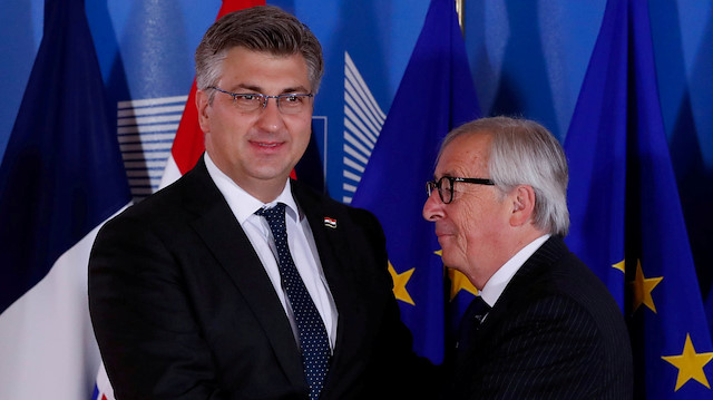 Croatian Prime Minister Andrej Plenkovic & European Commission President Jean-Claude Juncker